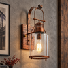 Bureau Industrial Antique Iron Glass Jar Wall Sconce