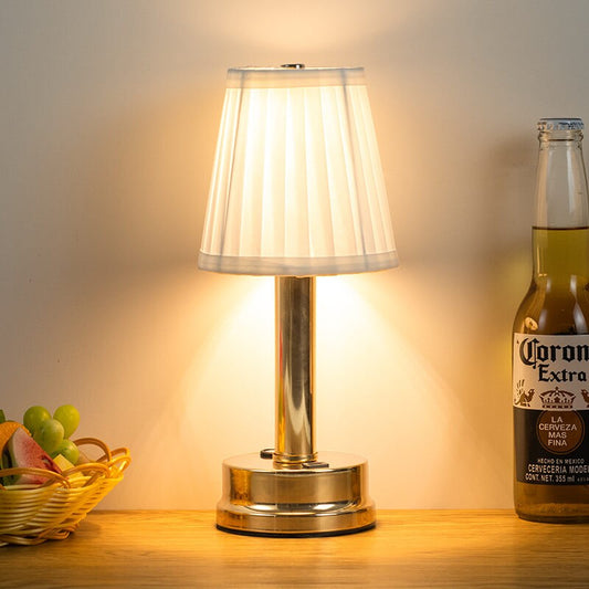 Mariana Cordless Battery Operated Pleated Shade Table Lamp
