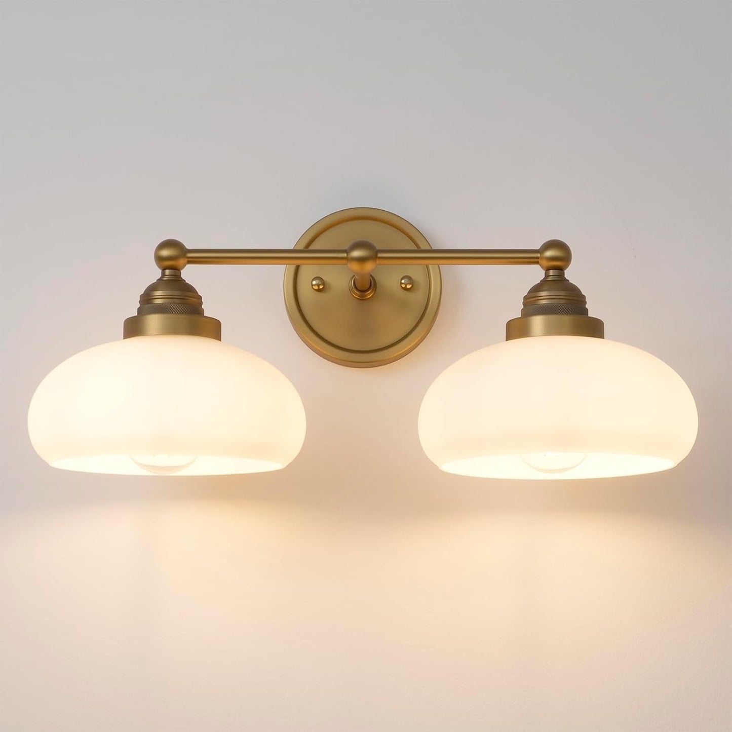 Alberta Bauhaus Milk White Glass Wall Sconce