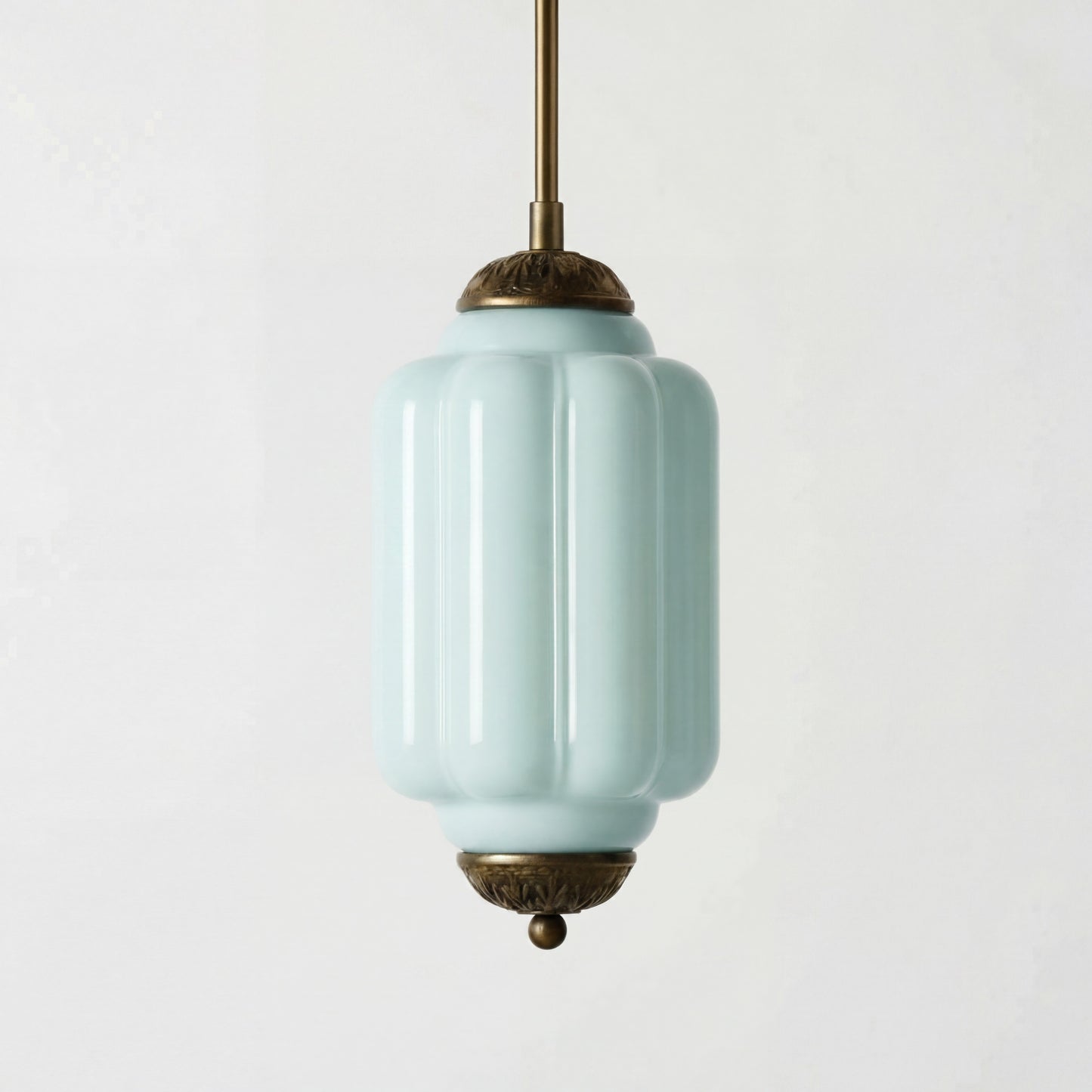 Cyrilith Farmhouse Pumpkin Glass Eloise Pendant Light