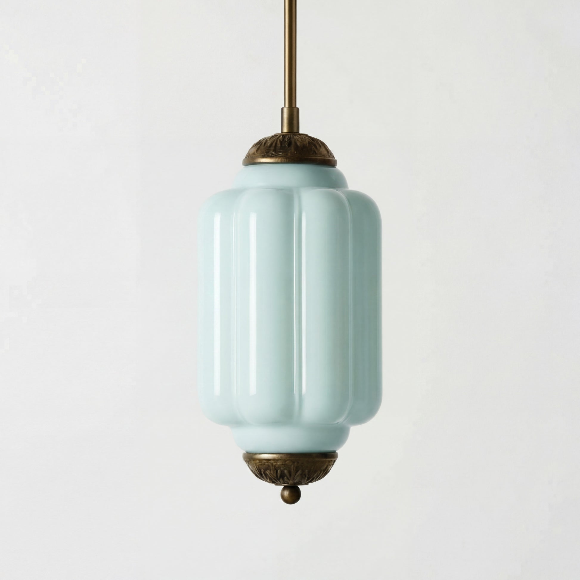 Cyrilith Farmhouse Pumpkin Glass Eloise Pendant Light