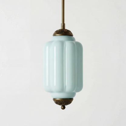 Cyrilith Farmhouse Pumpkin Glass Eloise Pendant Light