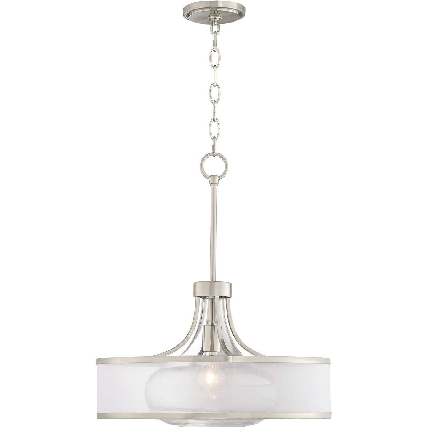 Myrith Antique Organza Glass Drum Shape Pendant Light