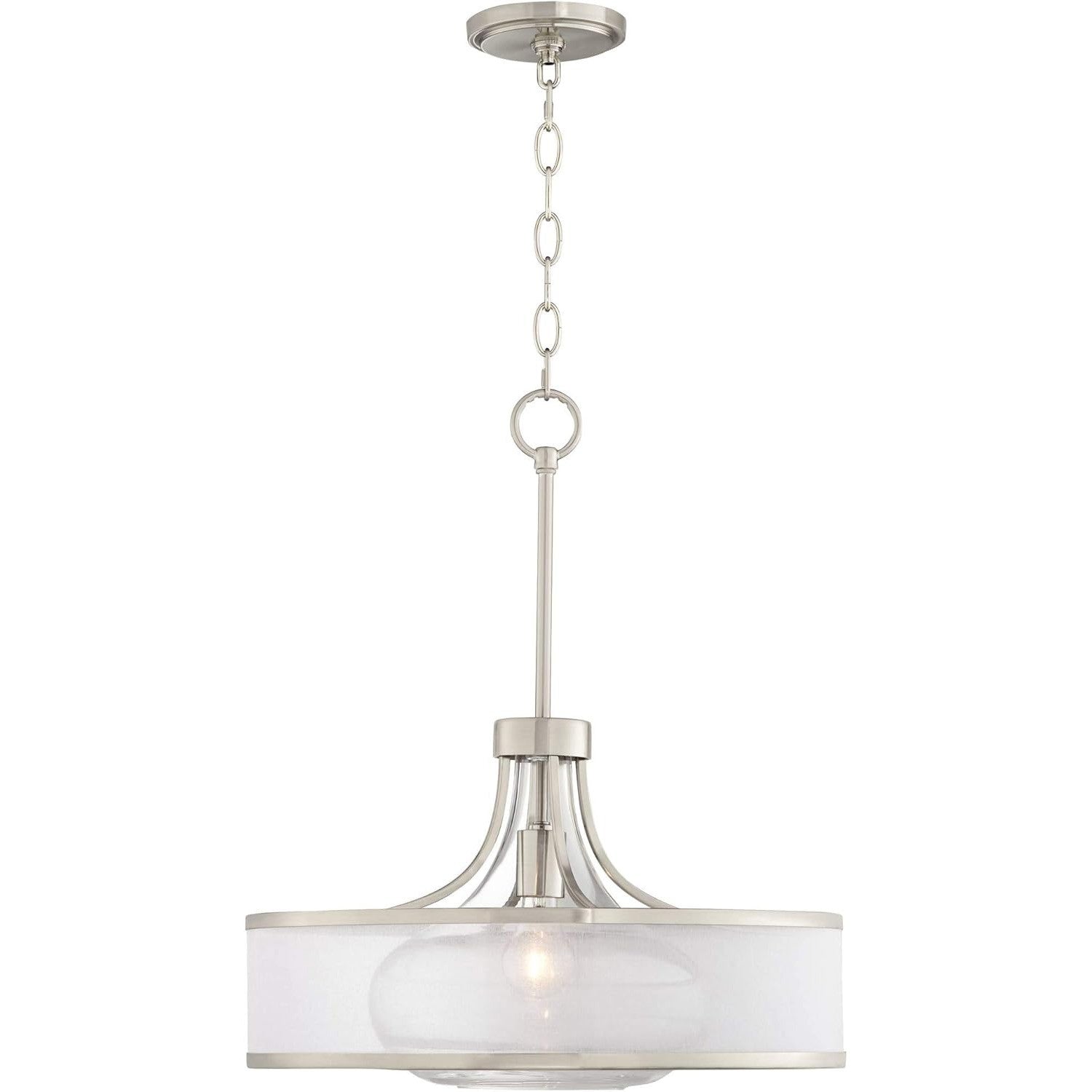 Myrith Antique Organza Glass Drum Shape Pendant Light