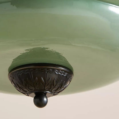 Cyrilith Vintage Milk Glass Oiled Brass Eloise Pendant light