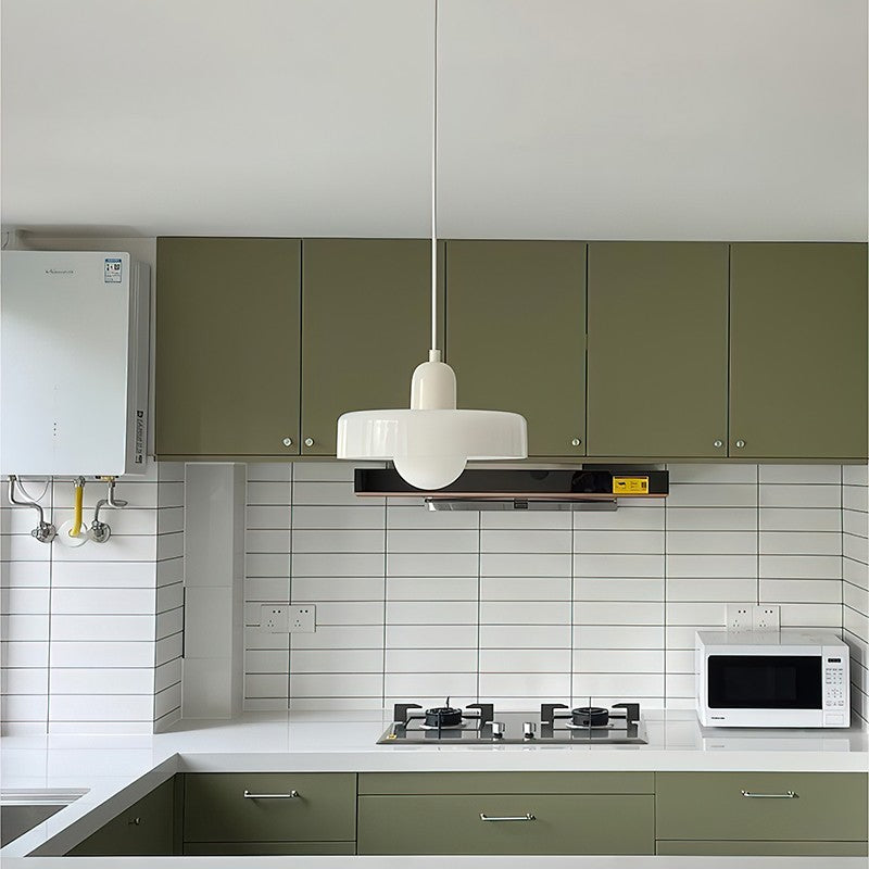 Xanadu Bauhaus Stained Glass Disc Pendant Light