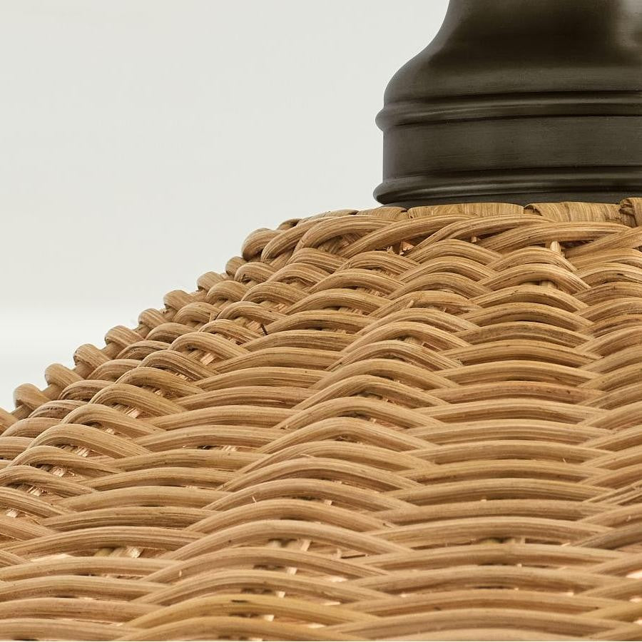 Blisaa Farmhouse Conical Rattan Ceiling Light