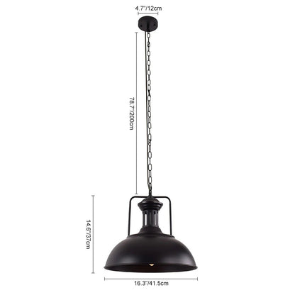 Soliviel Industrial Metal Dome Pendant Light