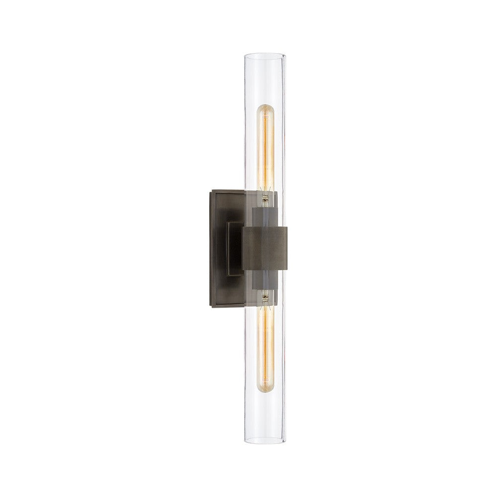 Zinnia Glass Tube Double Wall Mounted Light