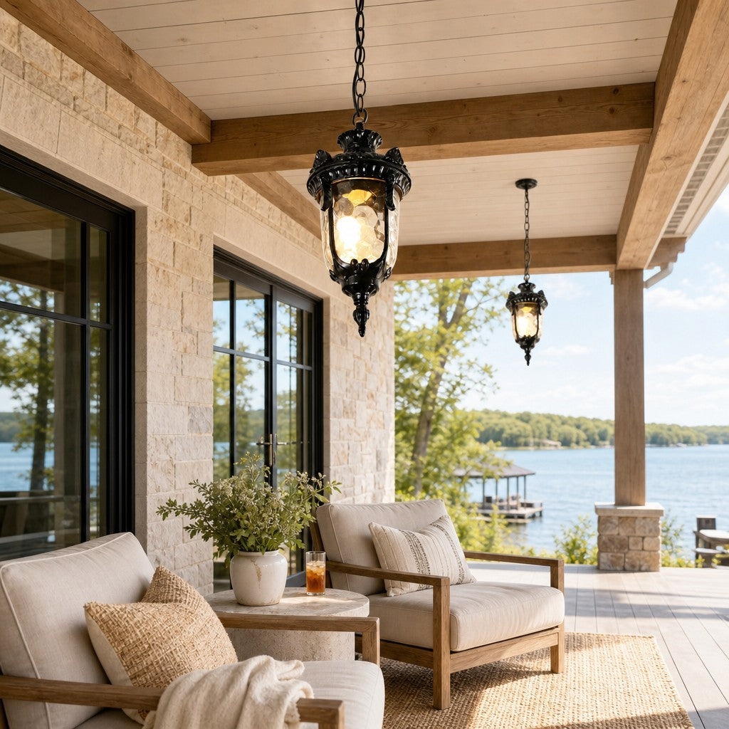 Maxwell Farmhouse Outdoor Patio Porch Small Pendant Light