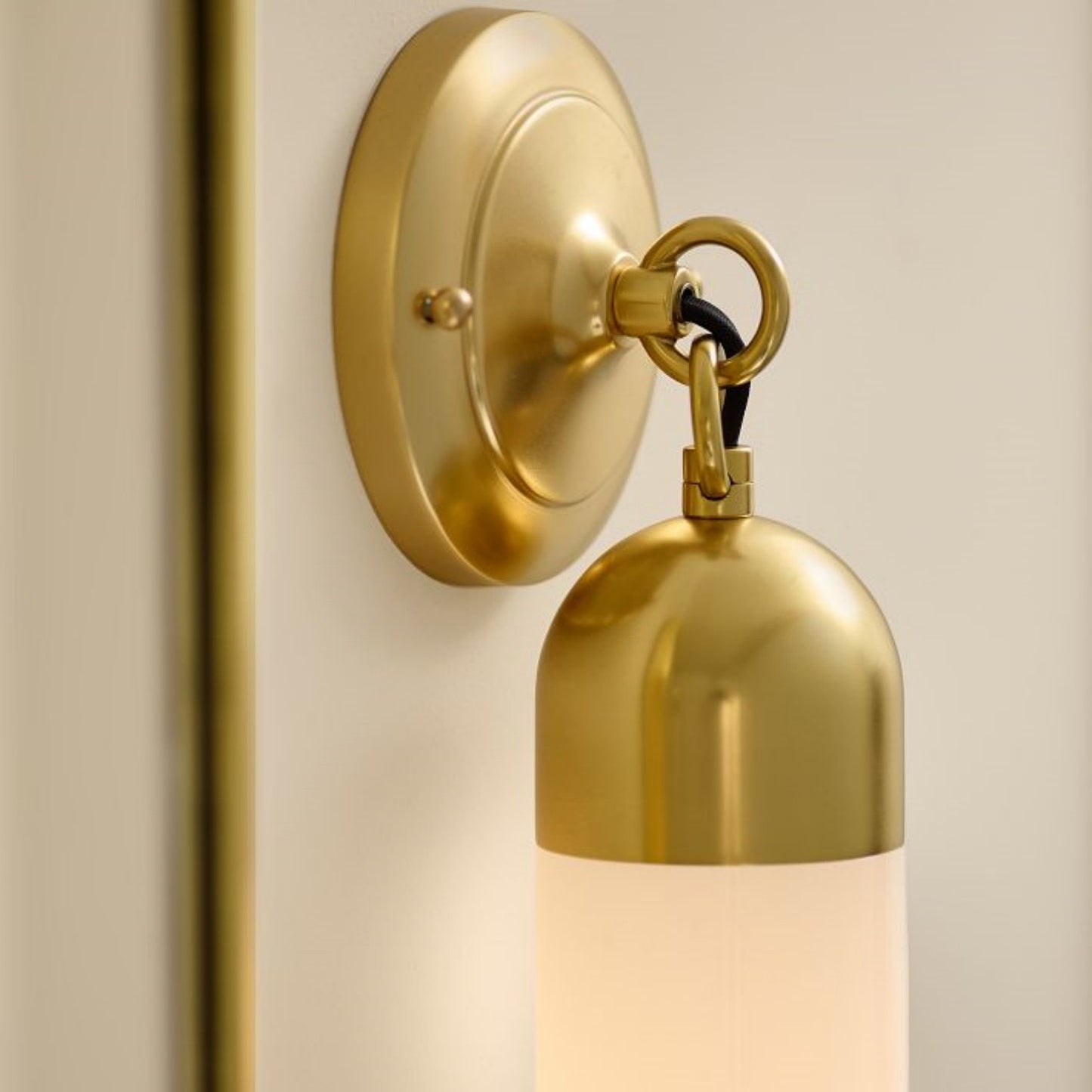 Morgan Minimalist Cylindrical Glass or Alabaster Wall Light
