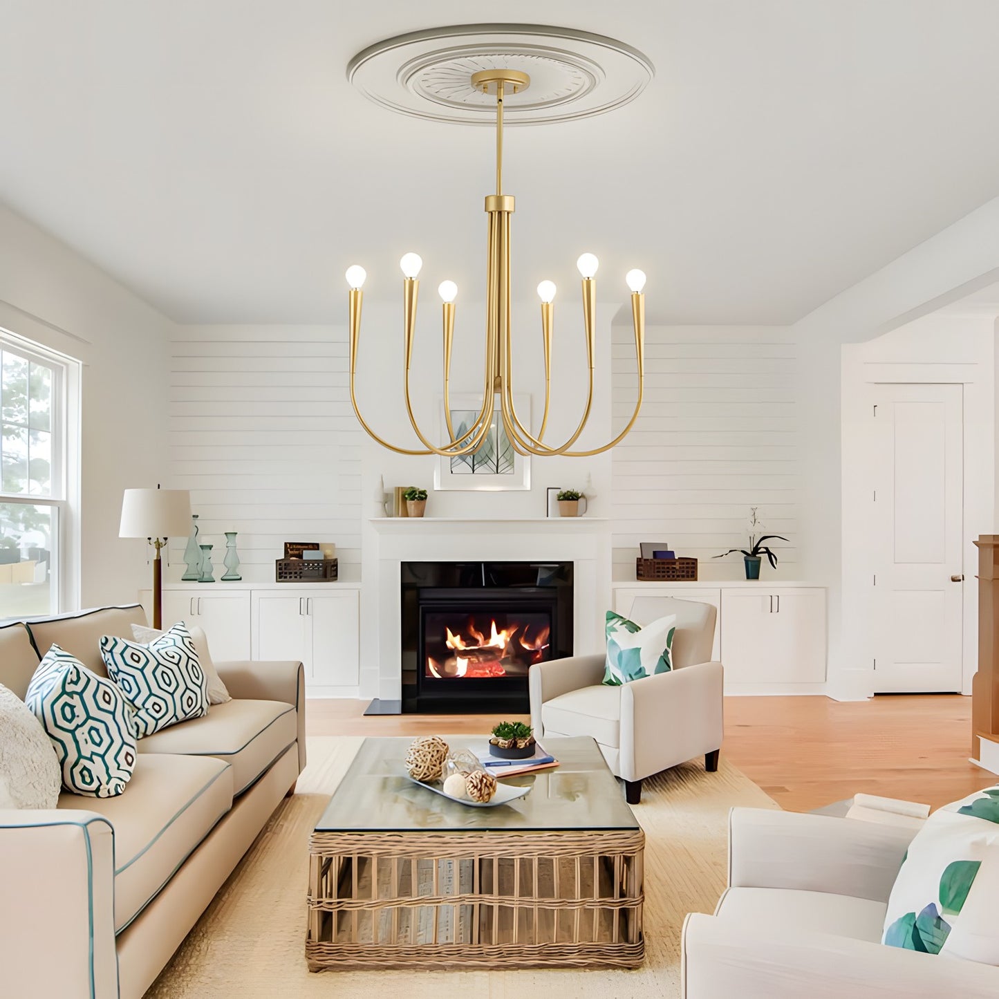 Luren Light Luxury Candle Iron Branch Chandelier