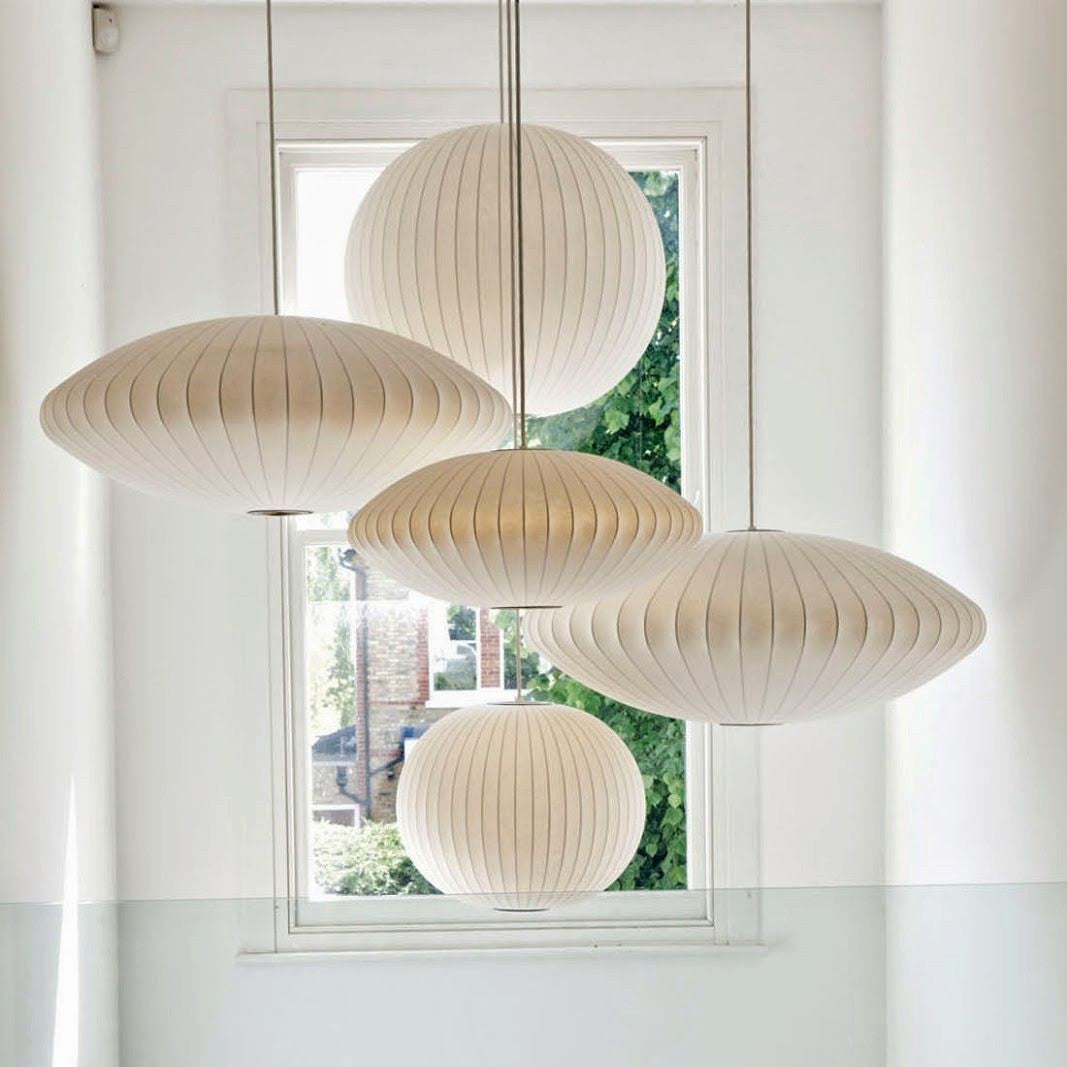 Leocadia White Saucer Nelson Bubble Pendant Light