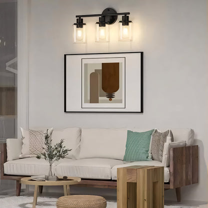 Lynor Classic Farmhouse Clear Glass Triple Sconce