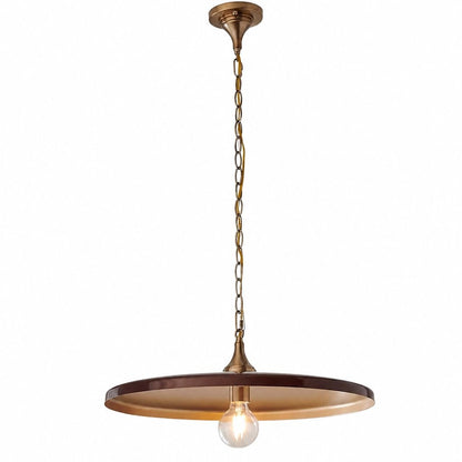 Adley Mid-Century Brass Disc Pendant Light