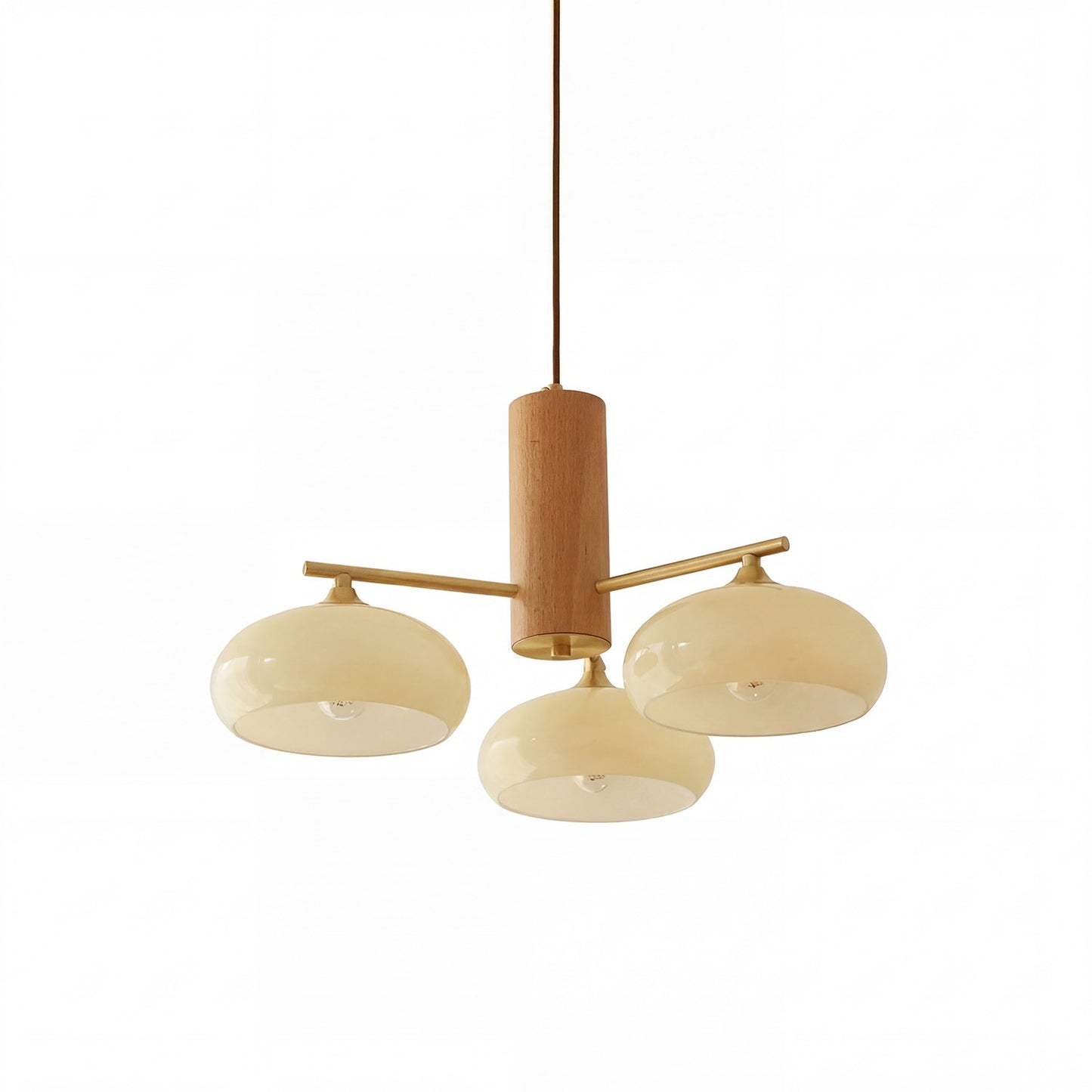 Xanthea Elliptical Persimmon Milk Glass Chandelier