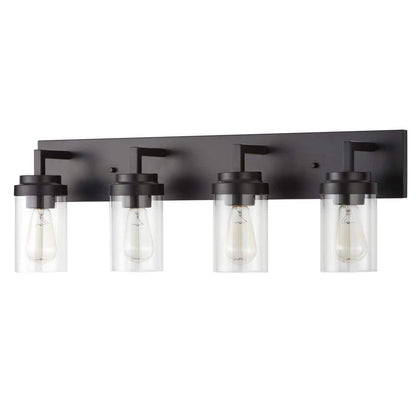 Pyros Farmhouse Clear Glass Cylinder Vanity Wall Light