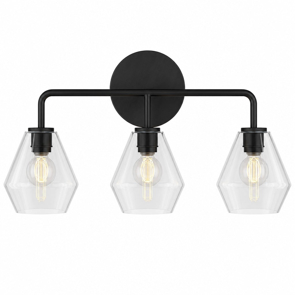 Astraelle Minimalist Glass 3 Heads Vanity Light