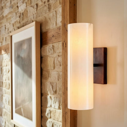 Corven Modern Elegant Alabaster Tube Sconce