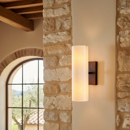 Corven Modern Elegant Alabaster Tube Sconce