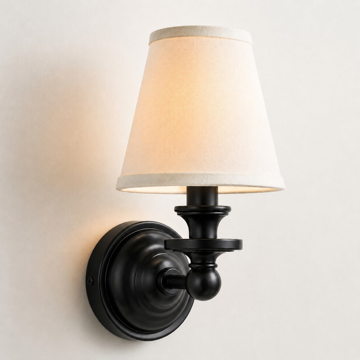 Ashby Vintage Linen Shade Wall Light