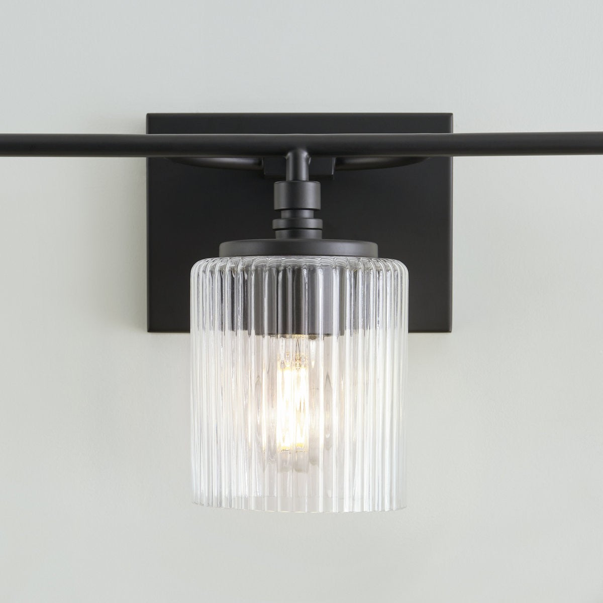 Cerys Modern 3-Light Ribbed Glass Cylinder Sconce