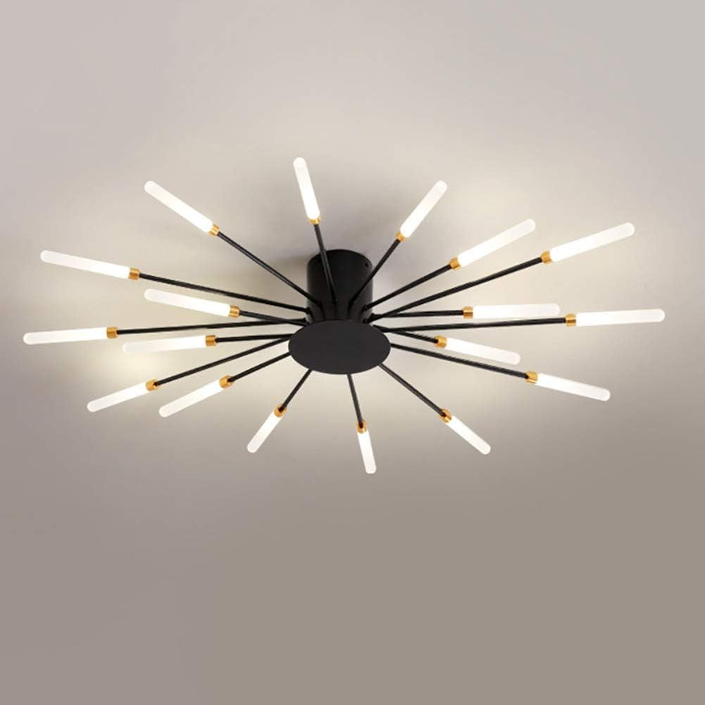 Pranika Modern Sputnik LED Fireworks Semi Flush Mount Ceiling Light