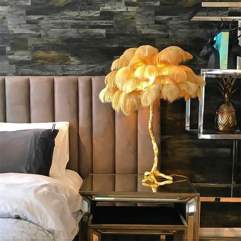 Marco Ostrich Feather Table Lamp