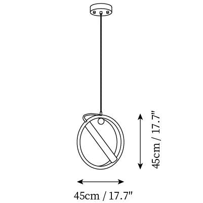 Conlan Japanese Travertine Circular Pendant Light