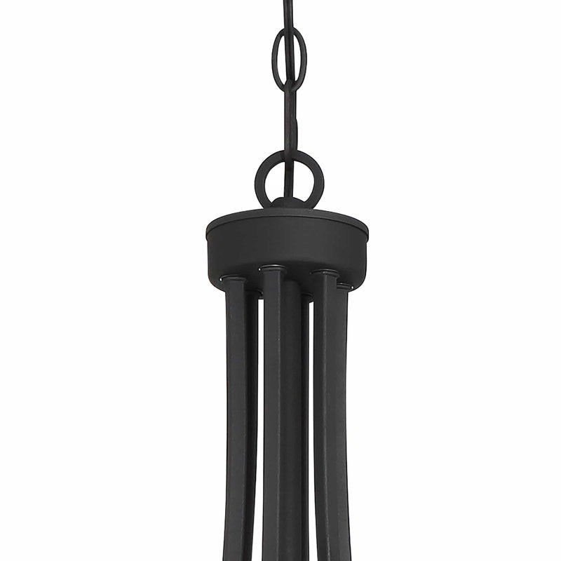 Adele Farmhouse Black Metal Wagon Wheel Chandelier