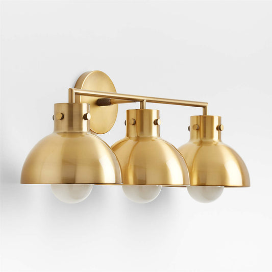 York Minimalist 3-Light Glass Globe Metal Wall Light