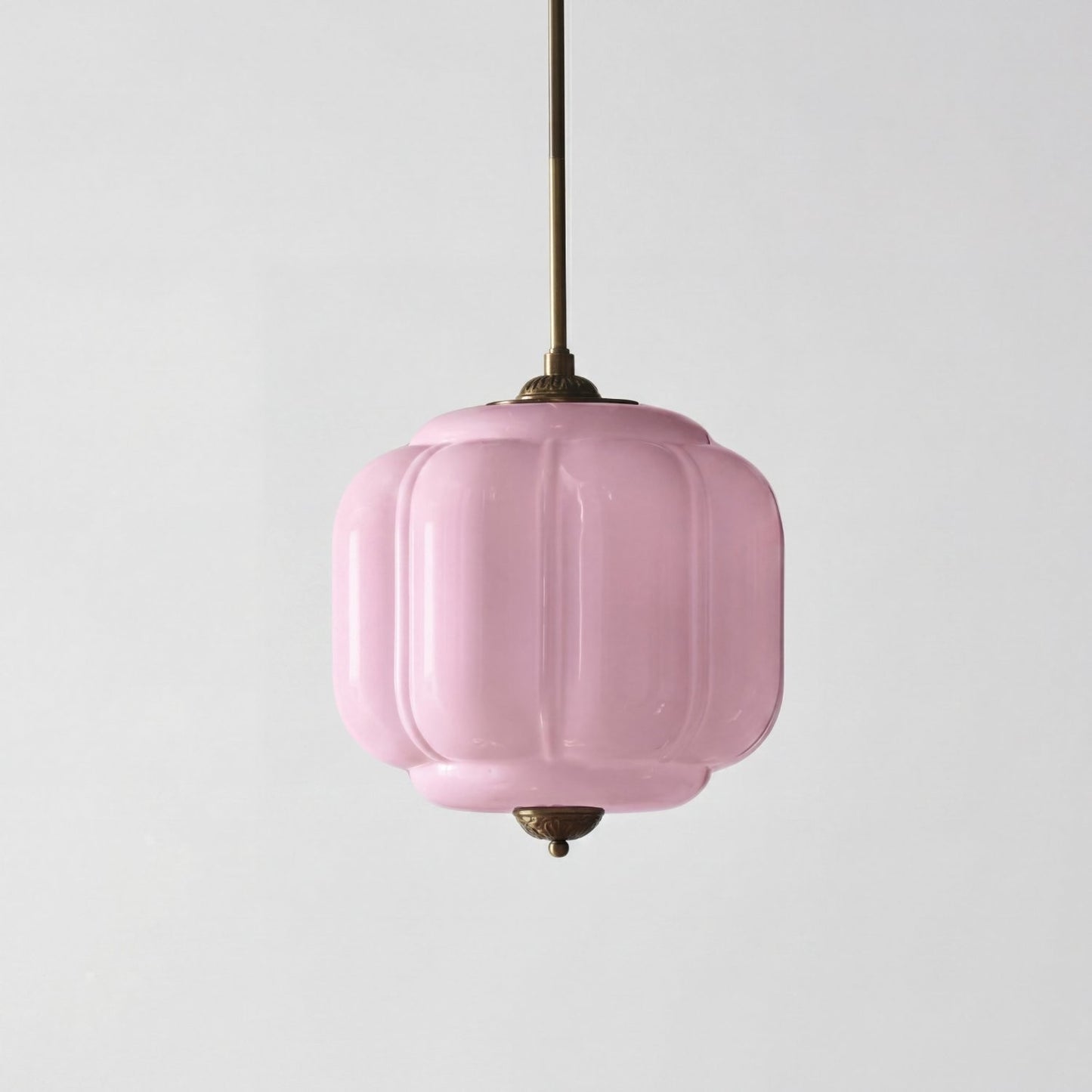 Cyrilith Vintage Milk Glass Oiled Brass Eloise Pendant light
