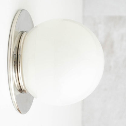 Oliver Vintage Glass Globe Flush Mount Wall Light