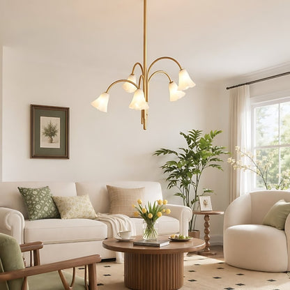 Fletcher Modern Colorful Floral Glass Fazzo Chandelier