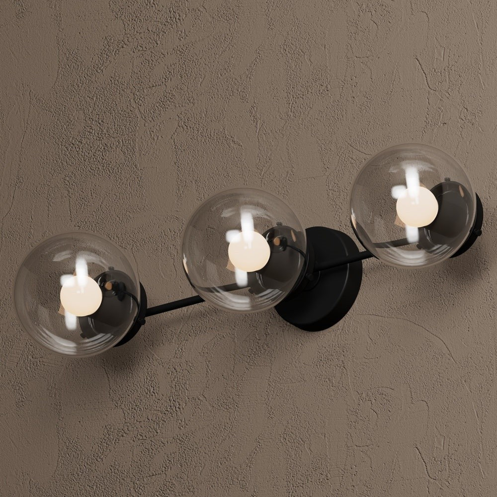 Philo Nordic 3-light Glass Globes Wall Light