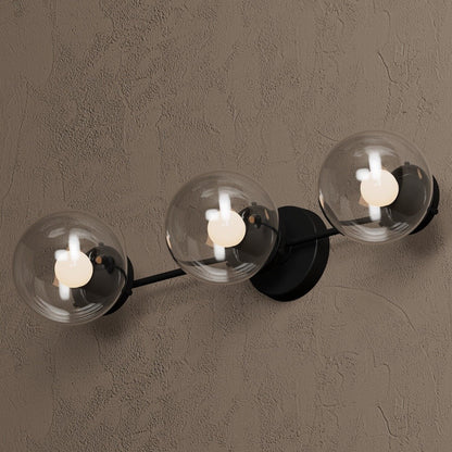 Philo Nordic 3-light Glass Globes Wall Light