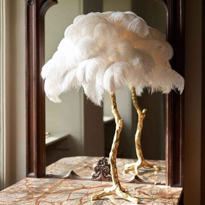 Marco Ostrich Feather Table Lamp