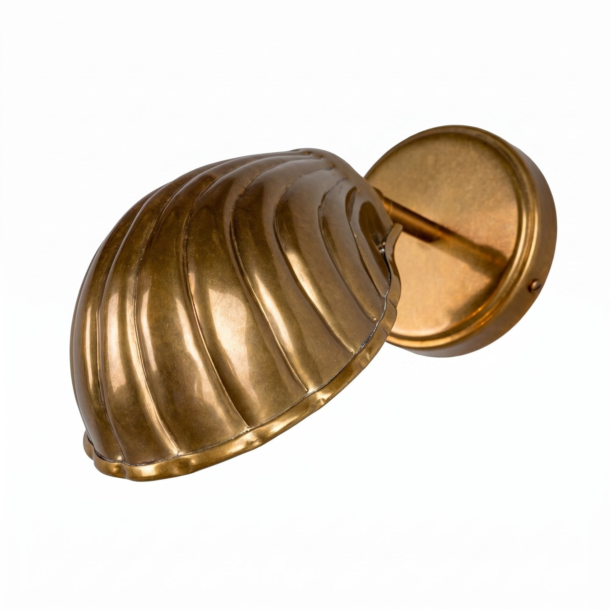 Jericho Antique Brass Adjustable Shell Wall Sconce