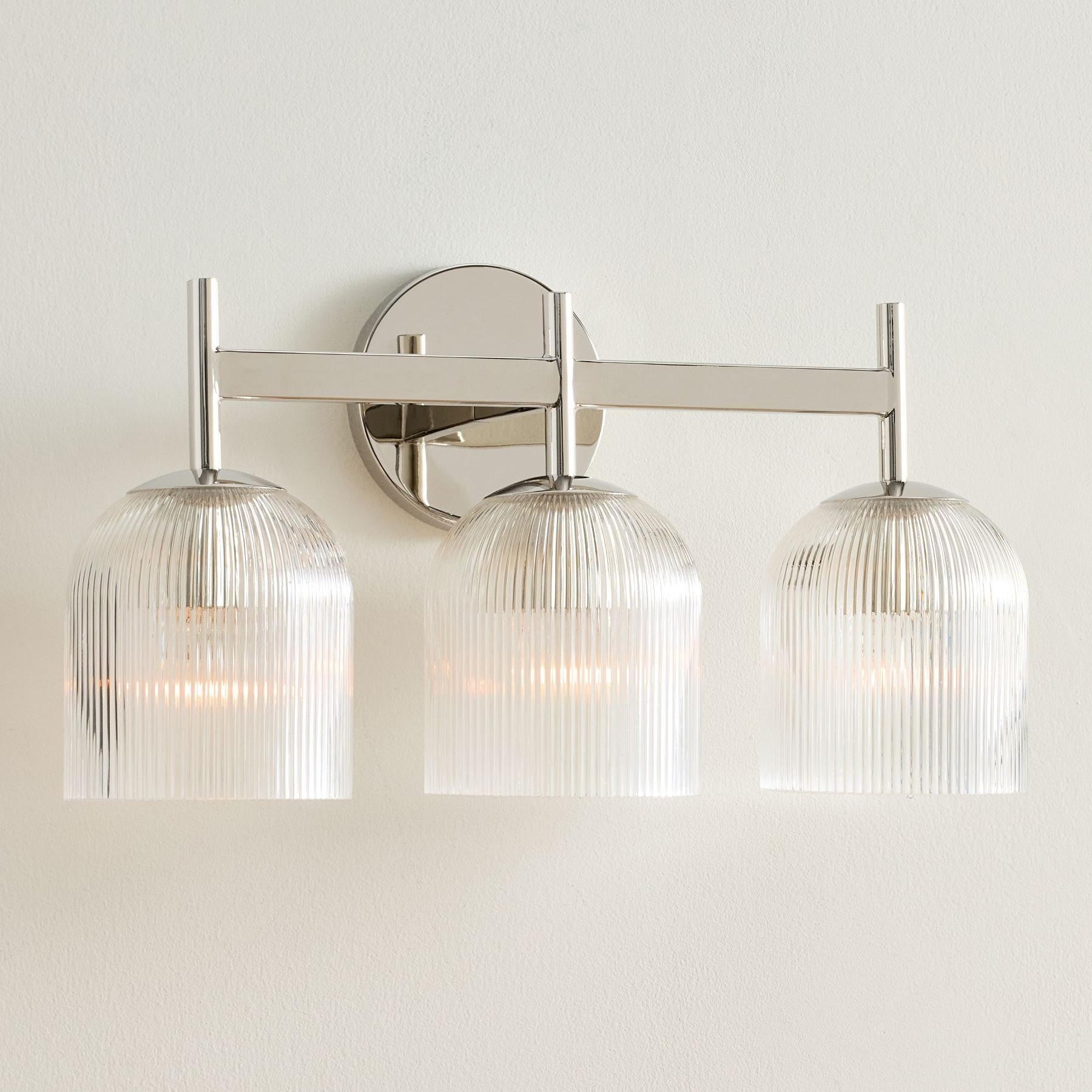 Alain Cooper Ribbed Glass Wall Sconce