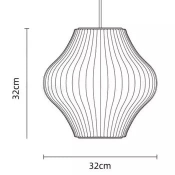 Giovanni White Silk Nelson Bubble Lamps