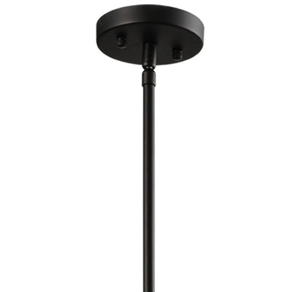 Iker Industrial Black 5-Light Metal Drum Chandelier