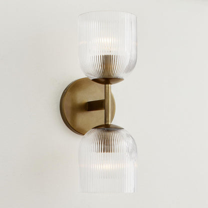 Alain Cooper Ribbed Glass Wall Sconce