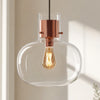 Dravon Minimalist Amber Glass Bottle Pendant Light