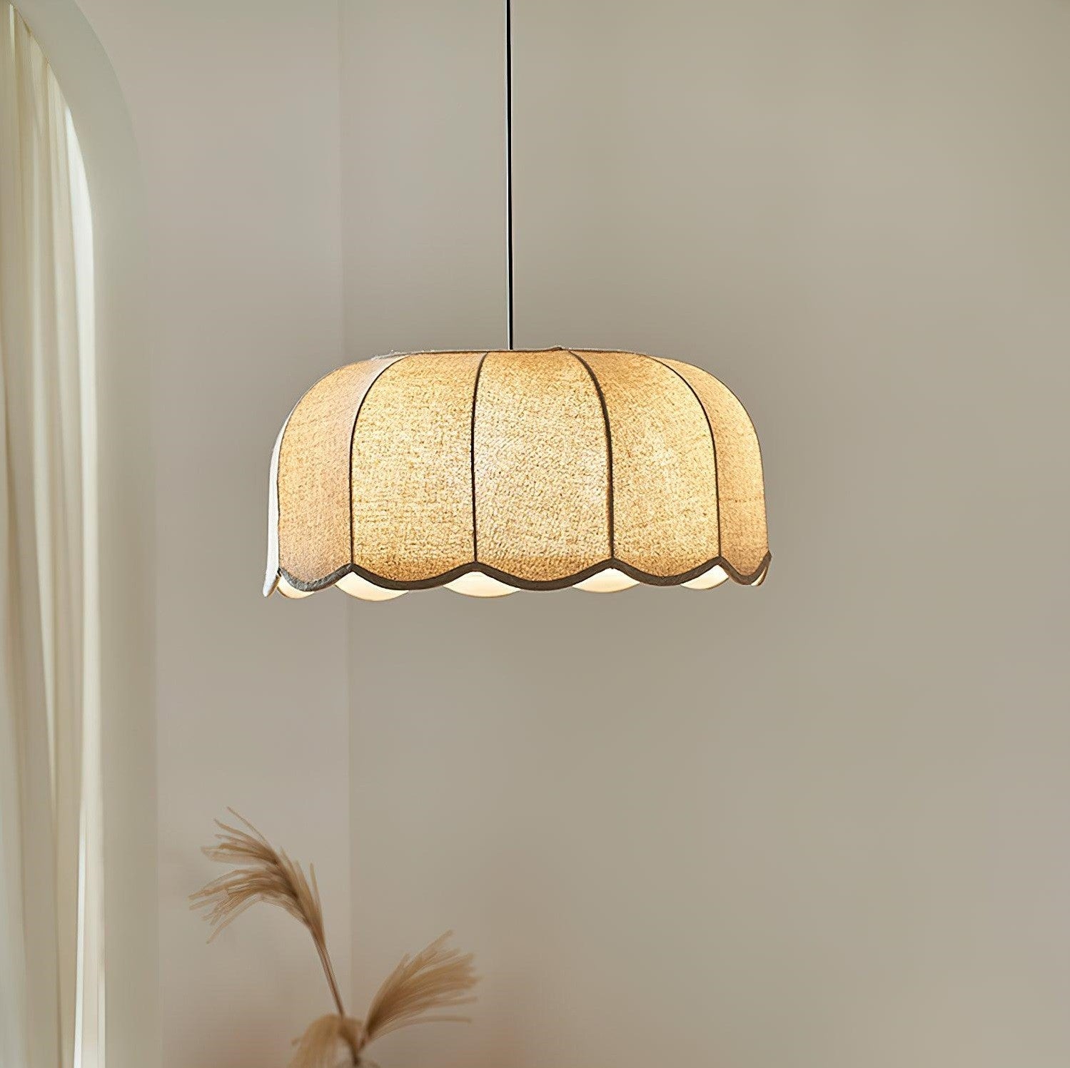 Quill Large Boho Fabric Flower Pendant Light