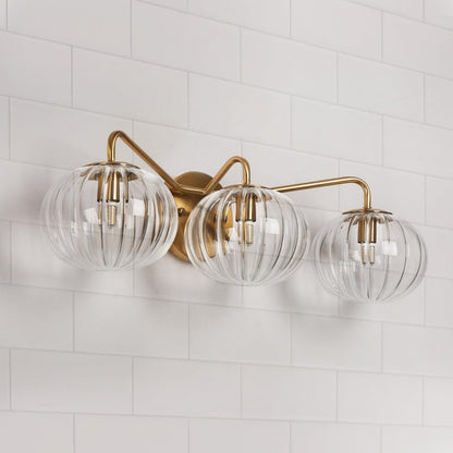 Cedric Modern Brass Spherical Glass Wall Light
