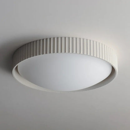 Arnold ‎Minimalist Round Led Fluted Concrete Ceiling Light
