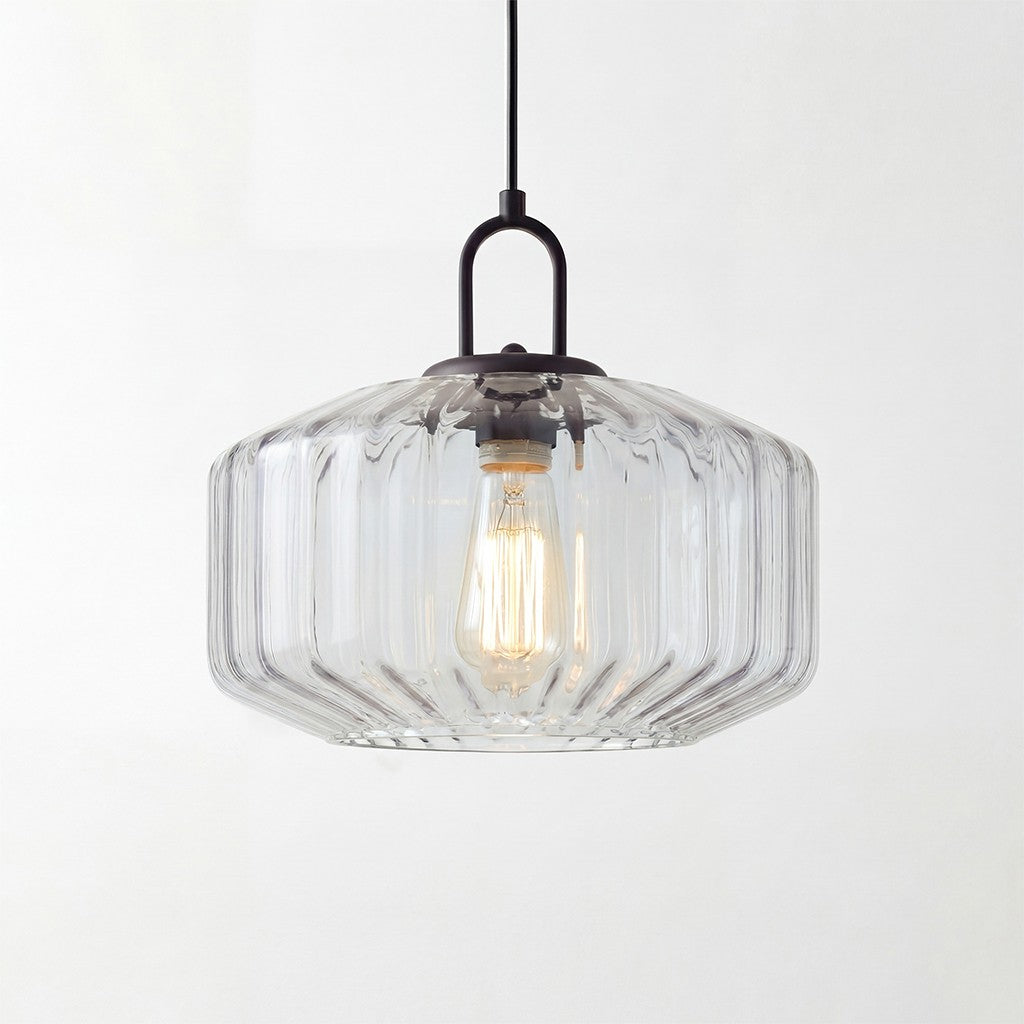 Ivan Vintage Handmade Striped Glass Pendant Light