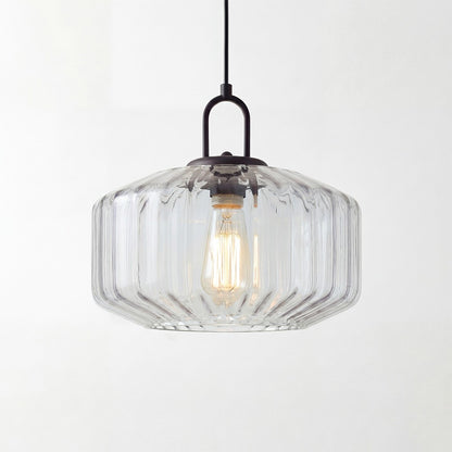 Ivan Vintage Handmade Striped Glass Pendant Light