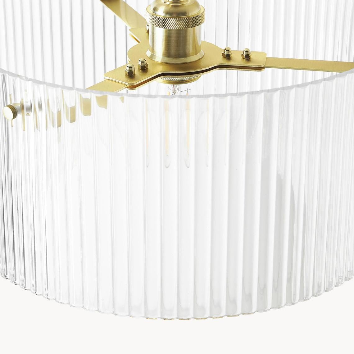 Erisen Farmhouse Ribbed Glass Pendant Light