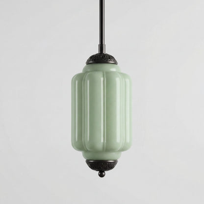Cyrilith Farmhouse Pumpkin Glass Eloise Pendant Light